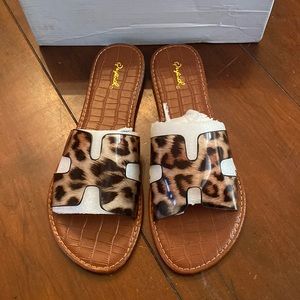 Leopard H Qupid Slides/Sandals